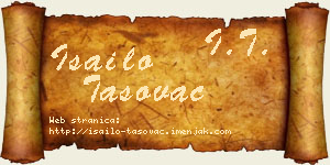 Isailo Tasovac vizit kartica